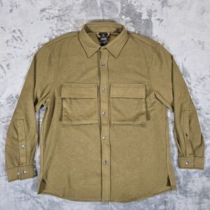 Andar Olive Green Heavy Button-Up Shirt Jacket Shacket Size Medium